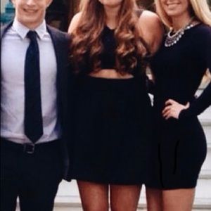 Mini black cut out dress